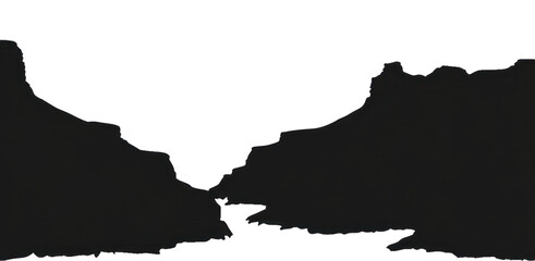 PNG Grand Canyon silhouette minimalist nature.