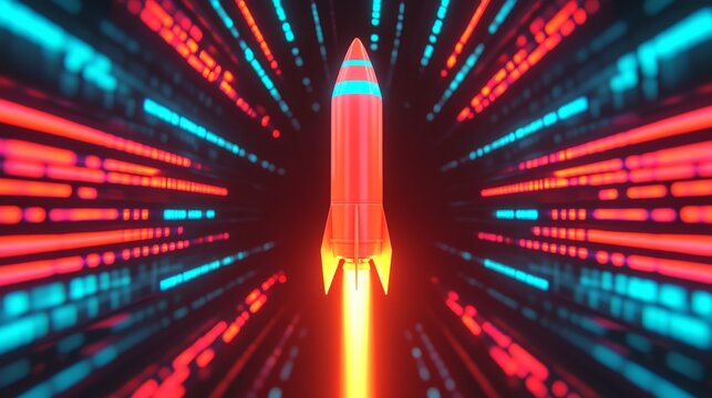Rocket Launch into Digital Space 