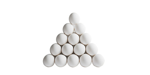 Pile of White Tablets on Transparent Background