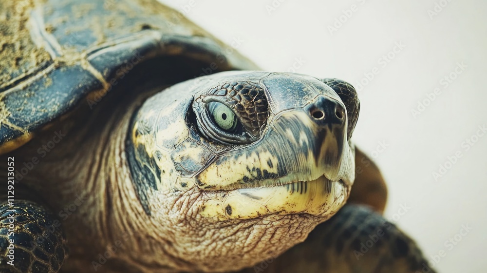 Canvas Prints Turtle's Face Close Up