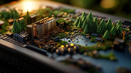 Nature's Embrace: A Technological Landscape