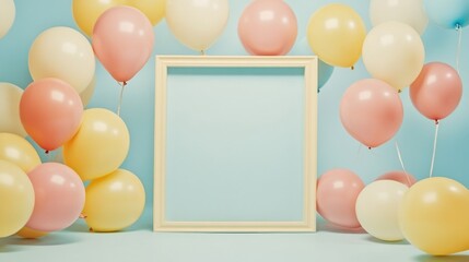 Picture frame with balloons