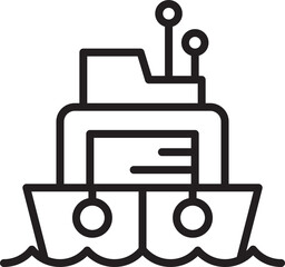 Ship Line Icon
