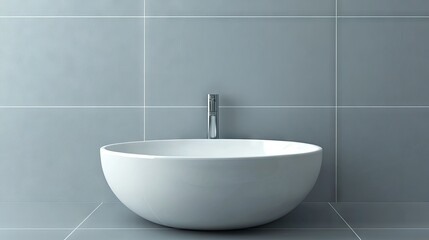 Fototapeta premium Modern Minimalist Bathroom Sink Design