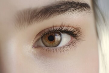 Obraz premium Close-up of eye with long lashes