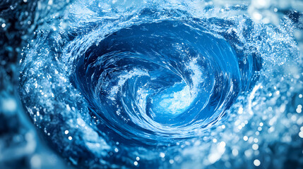 Creatures in the vortex. Whirlpool. Illustration