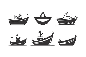 Boat icon set, vector illustration.