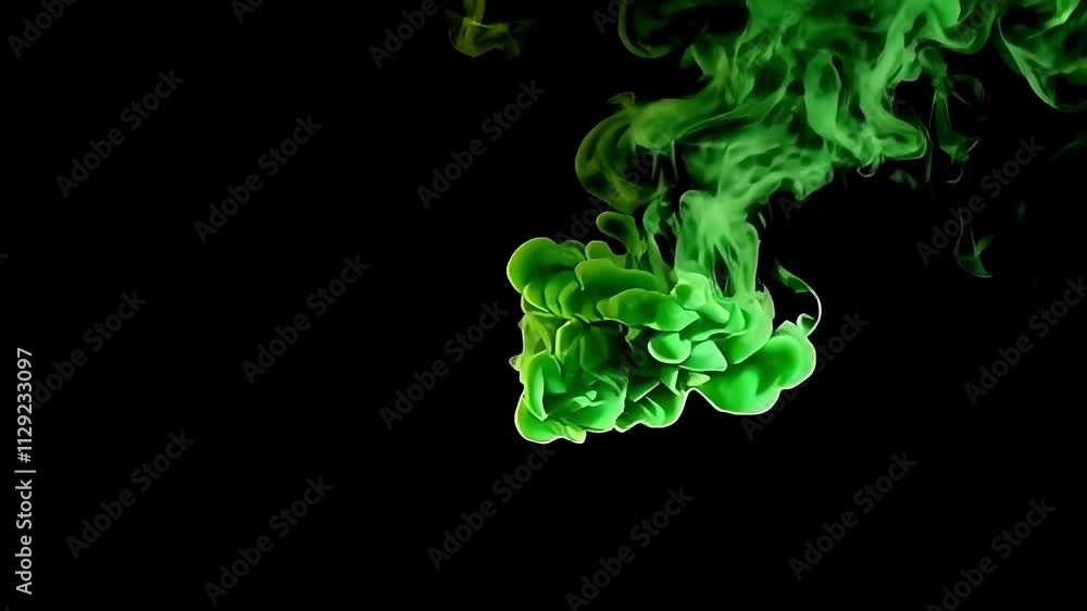 Poster ethereal green smoke swirls in dark atmosphere, creating mysterious background that captivates with 