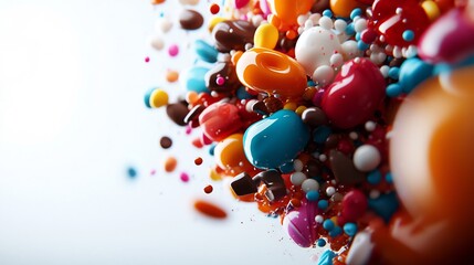 Vibrant Colorful Candy Explosion: A Delightful Burst of Sweetness
