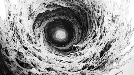 Abstract pencil vortex: a central whirlpool of overlapping strokes radiating outward. the illusion of movement is mesmerizing. whirlpool. illustration. Whirlpool. Illustration