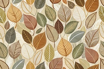 Elegant leaf pattern in earthy tones perfect for modern decor