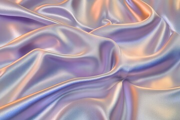 Obraz premium Soft, iridescent pastel purple silk fabric with gentle folds and drapes.