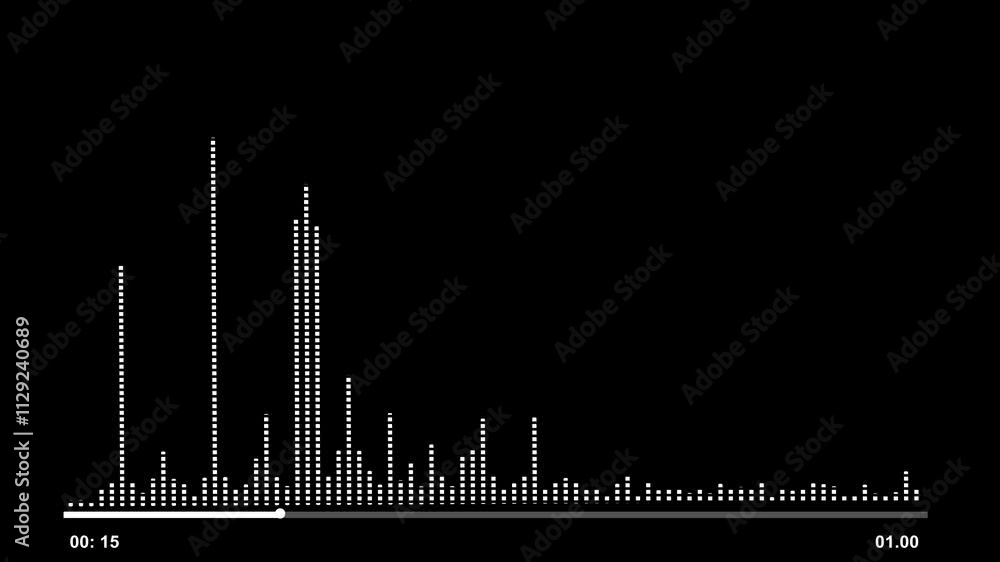 Poster animated lines audio spectrum music visualizer, waveform equalizer spectrum, music equalizer, wave v
