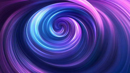 Fototapeta premium A swirling cosmic vortex with vibrant purple and blue hues, a breathtaking abstract space. Whirlpool. Illustration