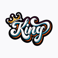 Fototapeta premium King Lettering Typography Lettering vector illustration (4)