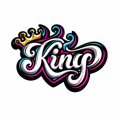 Fototapeta premium King Lettering Typography Lettering vector illustration (11)