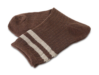 Pair of soft socks isolated on white