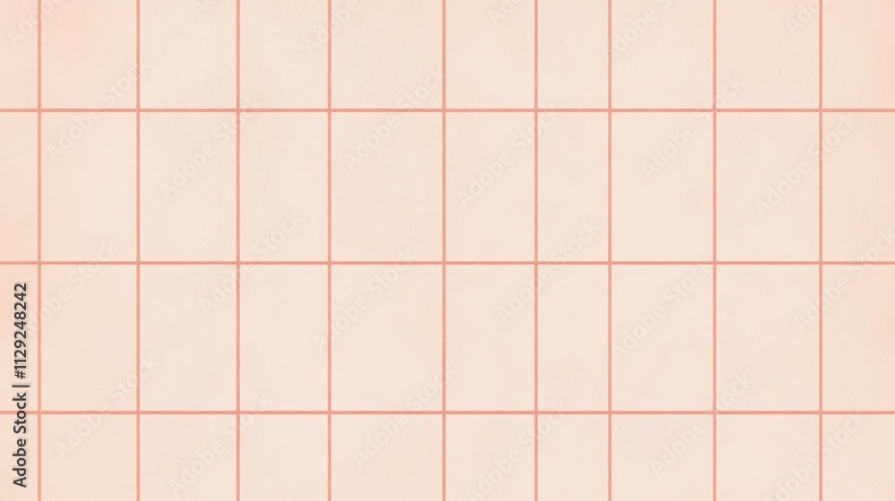 Aufkleber soft cream background with subtle red grid pattern for design use