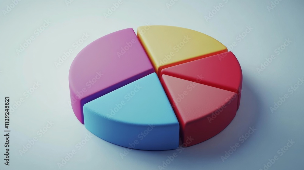 Aufkleber colorful pie chart illustration representing data distribution analysis
