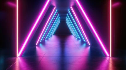 Abstract futuristic techno vibes in neon