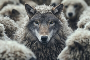 Cunning deception revealed with a wolf cloaked in sheep's wool