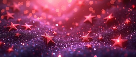 Fototapeta premium lilac glitter stars and sparkles on a transparent background.