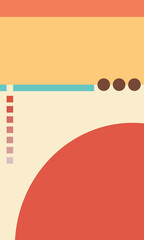 Achieve a nostalgic retro style in vector illustrator with minimalist color tones, perfect for banner, poster, and social media layouts.