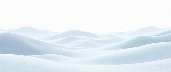 Snowy hills creating a serene winter landscape.