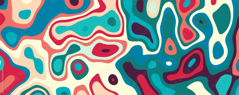 Poster multicolor abstract papercut background. modern background with fluid and organic shapes. abstract l