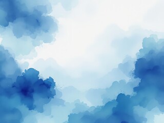 Whispers of blue clouds drifting softly across a serene sky at dawn, inviting calm reflections and dreams to take flight