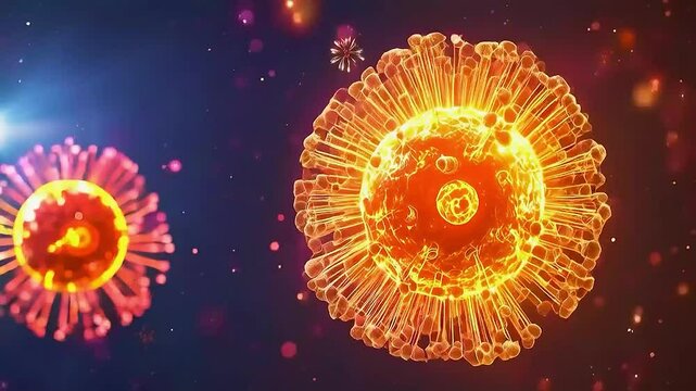 a virus  and  a cell