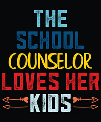 Obraz premium The School Counselor Loves Her Kids, Back to School Supplies Vectors, School Outfit and Teacher Gifts, Educational Tools and Student Life, Back-to-School Bash AND Decor, Kids Fashion And Trends