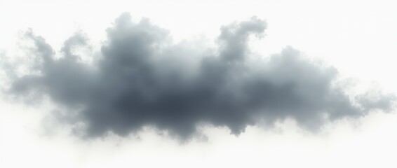 Fototapeta premium dark gray cloud forms a unique isolated on white background, cutout