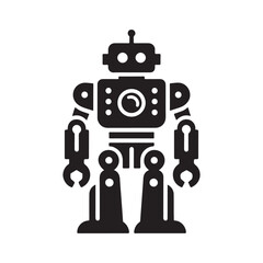 Robot icon vector. AI robot, robotic design, futuristic robot, cartoon robot, android icon.