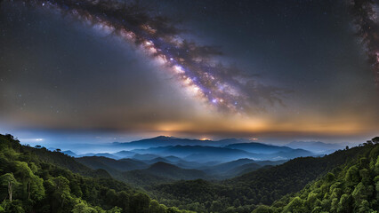 Exquisite starry panorama in Thailand
