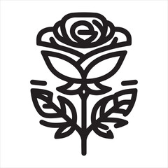 Graphic Icon Logo Design of Artistic Blossoms Floral Decorative Element