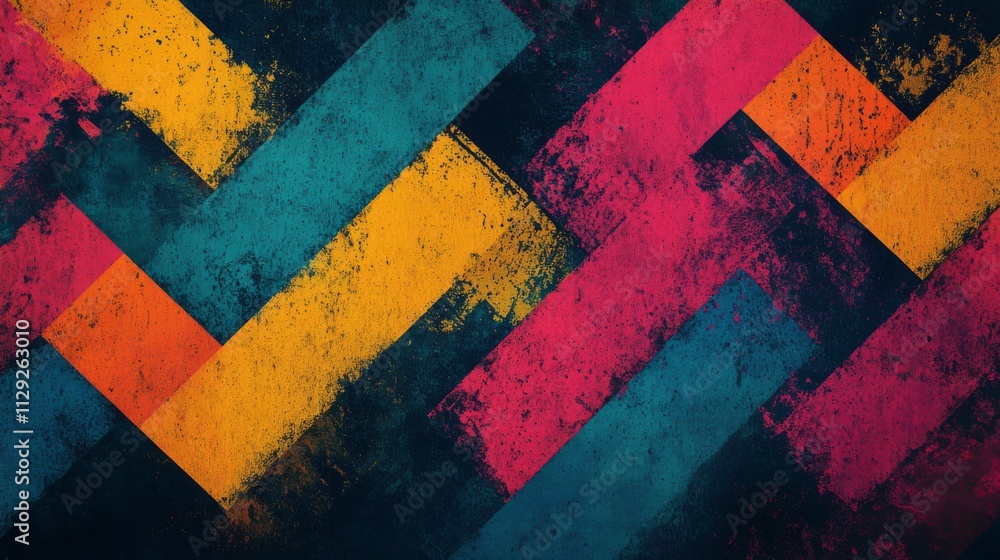 Poster vibrant geometric colorful abstract texture for background design