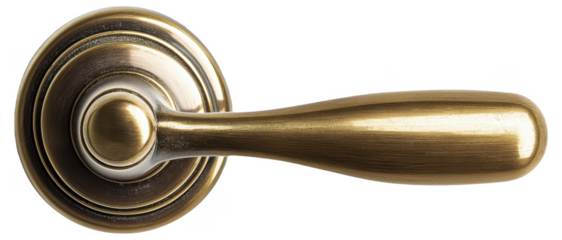 PNG Brass door handle on a white background