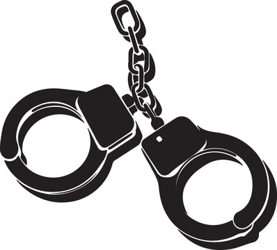 recommend clip art: handcuffs and key and High angle shot of metal handcuffs isolated silhouette art of illustration