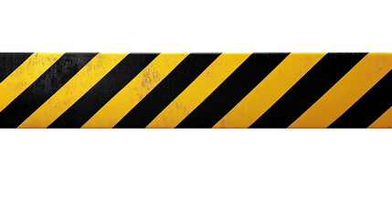 Black and yellow stripes isolated on white.
