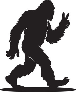 Free Vector Bigfoot silhouettes Vector and Flat design bigfoot silhouette