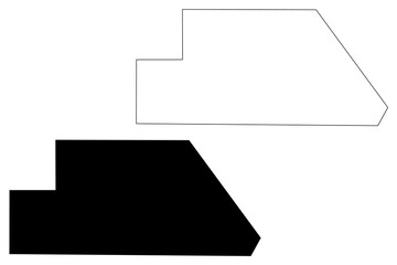 Ghanzi District (Districts of Botswana, Republic of Botswana) map vector illustration, scribble sketch Gantsi map