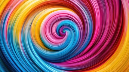 Vibrant swirls of color in abstract art