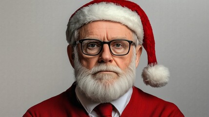 Jolly Santa Claus radiates cheer and warmth, capturing the spirit of winter festivities