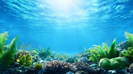 Obraz premium Ocean acidification due to global warming poses a threat to marine ecosystems and fisheries, making emissions reductions and conservation efforts essential.