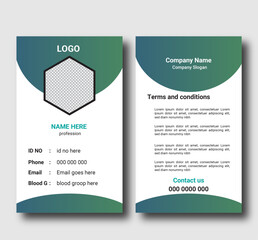 Modern and minimalist id card template | Creative id card design for your company 