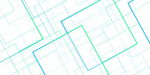 Vector abstract futuristic architecture concept with digital geometric connection. Colorful geometrical template with digital lines. Seamless pattern decorated with square shapes. Abstract Multicolor 