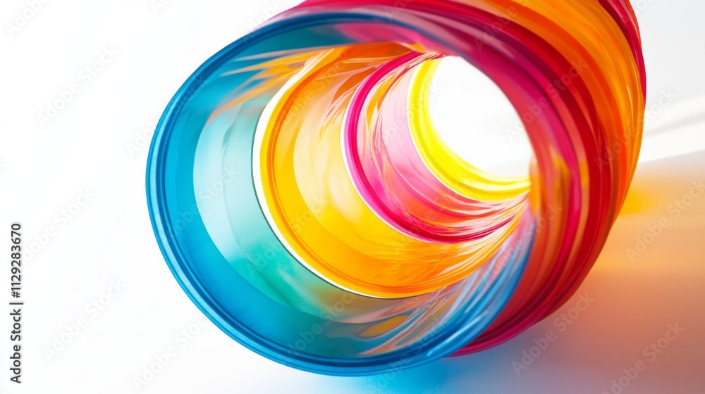 Wall mural a vibrant swirl of colors in a dynamic funnel shape radiates joy and creativity. explore endless pos