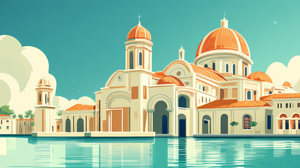 Fototapeta premium Basilica di sestieri. Basilica. Illustration