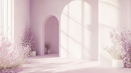 Lavender, Pink, White Room Photography Backdrop